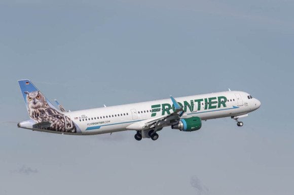 A321 Frontier in flight