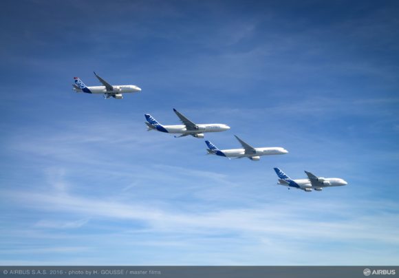Airbus Family Flight   A320 A330 A350 XWB A380  air to air