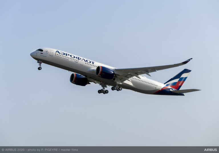 First A350 900 Aeroflot MSN383 taking off First flight scaled