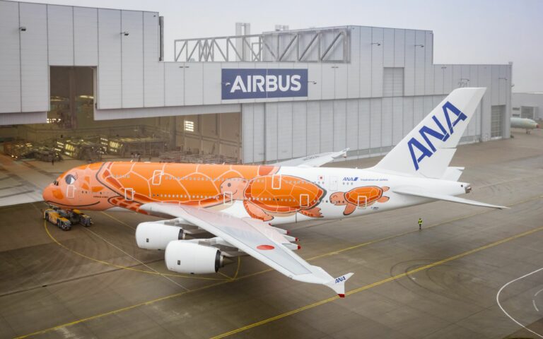Third All Nippon Airways A380 – Paint shop rollout  scaled