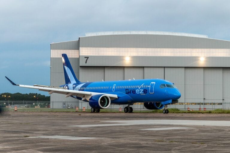 1st Breeze A220 MSN55128 Exiting Paint scaled