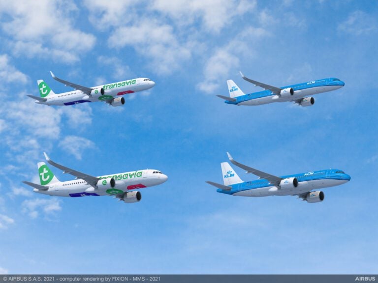KLM TRANSAVIA A320NEO A321NEO WITH BACKGROUND C AIRBUS FOR AIR FRANCE KLM scaled