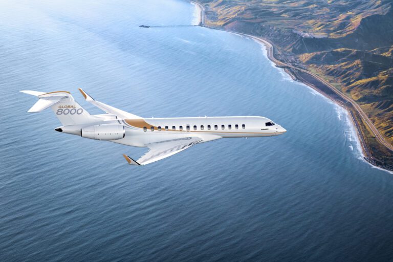 Global 8000 Over Water