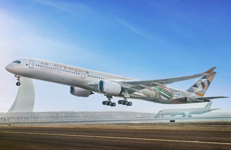 Etihad Sustainable50 A350 1000 Etihad first partner of University of Cambridge Aviation Impact Acc scaled