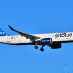 JetBlue Airways Airbus A220 300 N3008J Rob Dewar approaching JFK Airport scaled