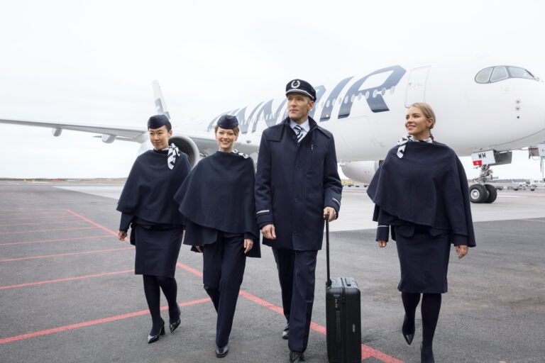 Finnair crew runway A350