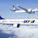 Rendering of Boeing 737 8 and 737 10 in Skymark livery scaled
