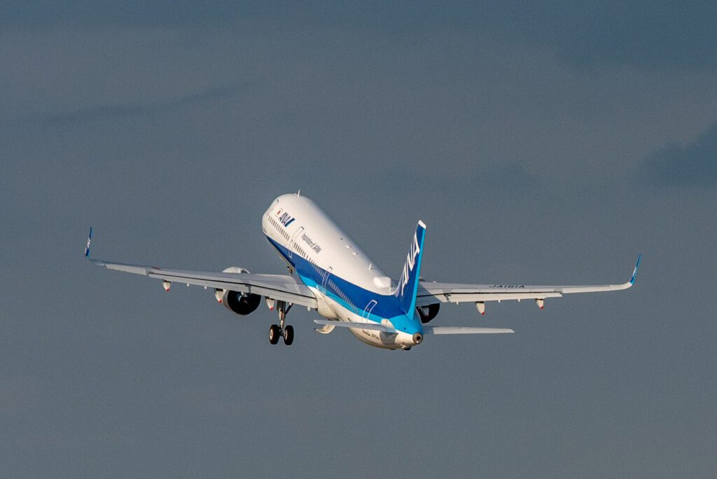 A321neo ANA All Nippon Airway taking off