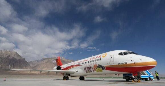 China's ARJ21 Operates Inaugural Flight from High-Altitude