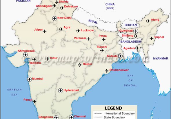 india airports map