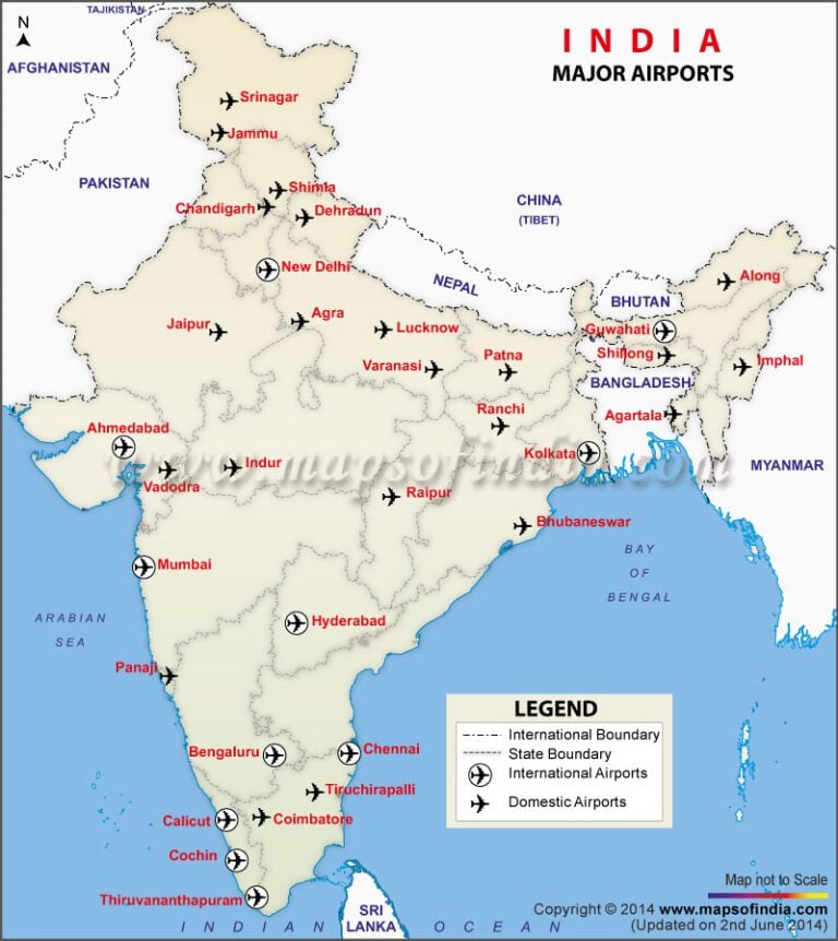 india airports map