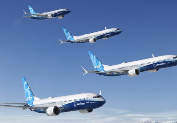 Boeing 737 MAX family including 7,8,9, and 10