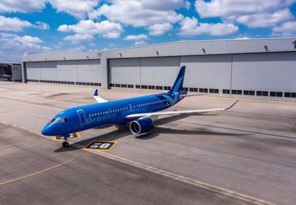 AIRBUS 50th A220 AC Assembled in Mobile Breeze