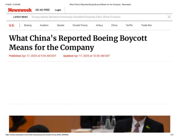 What China's Reported Boeing Boycott Means for the Company - Newsweek