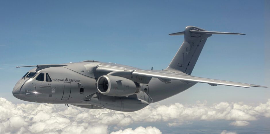 Embraer C-390 flown by Hungarian Air Force guidance