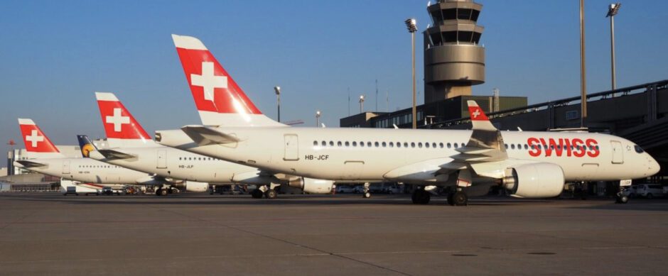 Swiss flights at Zurich Kloten Swiss