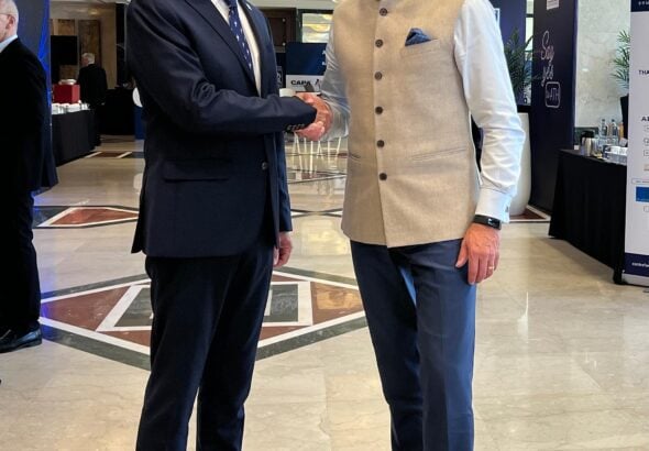 Pieter Elbers CEO IndiGo and Bjørn Tore Larsen CEO and founder Norse Atlantic Airways