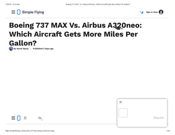 Boeing 737 MAX Vs. Airbus A320neo_ Which Aircraft Gets More Miles Per Gallon_