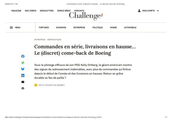 Commandes en série, livraisons en hausse… Le (discret) come-back de Boeing | AirInsight Group LLC Commandes en série, livraisons en hausse… Le (discret) come-back de Boeing