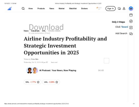 Airline Industry Profitability and Strategic Investment Opportunities in 2025 | AirInsight Group LLC Airline Industry Profitability and Strategic Investment Opportunities in 2025