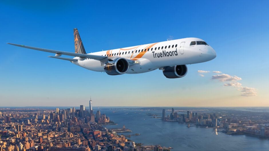 E195 E2 in True Noord Livery Embraer