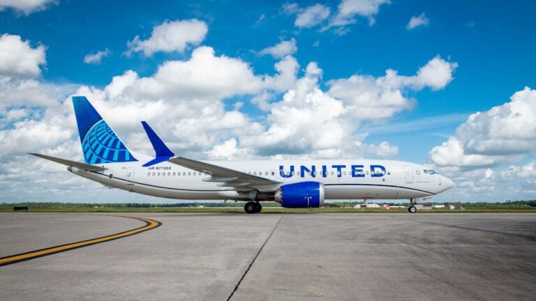 United Airlines Boeing 737 MAX 8 on the ground