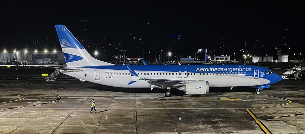 Aerolíneas Argentinas Boeing 737 MAX 8 LV-KKE at Buenos Aires' Aeroparque