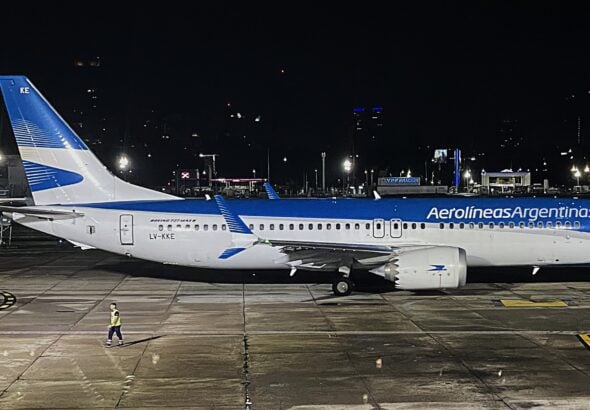 Aerolíneas Argentinas Boeing 737 MAX 8 LV-KKE at Buenos Aires' Aeroparque