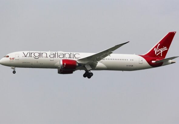 Virgin Atlantic Boeing 787 9 landing at HKG