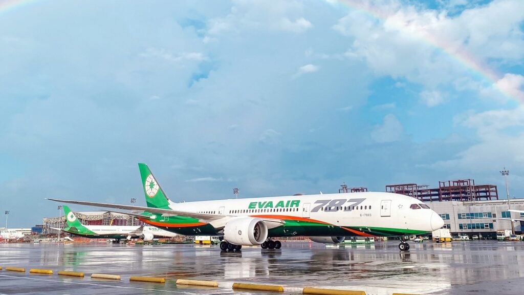 EVA Air Boeing 787 9 at TPE