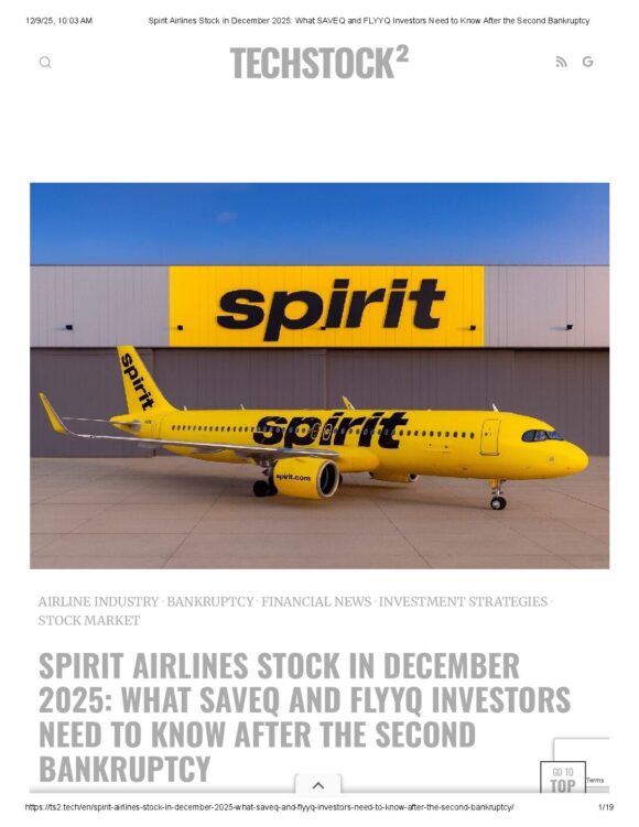 Spirit Airlines Stock in December 2025_ What SAVEQ and FLYYQ Investors Need to Know After the Second Bankruptcy