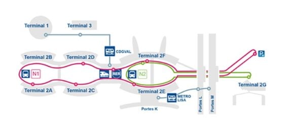 cdg terminal map