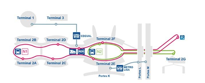 cdg terminal map