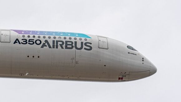 Airbus A350 900 flying