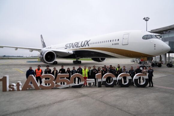 First STARLUX Airlines Airbus A350 1000 delivery