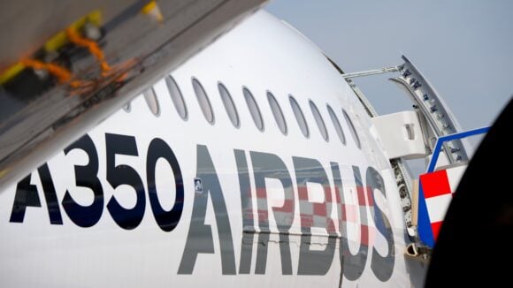 Airbus A350 900 fuselage close up