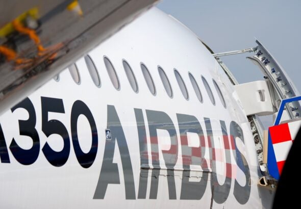 Airbus A350 900 fuselage close up