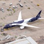 Lufthansa centennial Boeing 787 9 on the ground