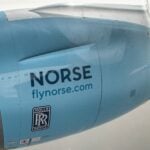 Norse Boeing 787 9 engine close up shot