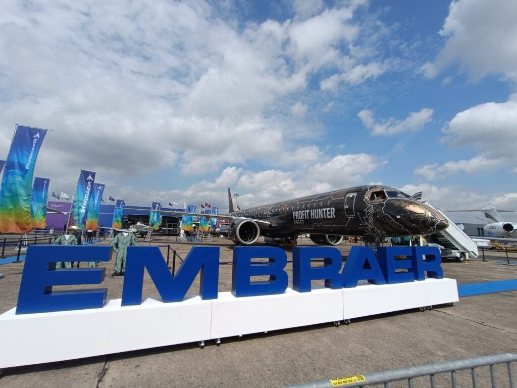 Embraer E195-E2 at the Paris Air Show 2023