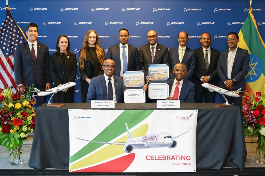 Boeing Ethiopian 787 order signing