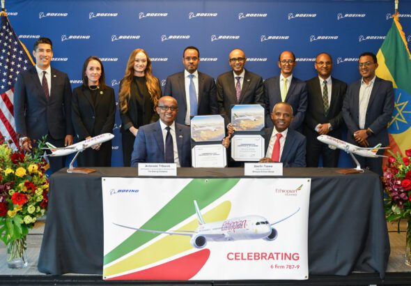 Boeing Ethiopian 787 order signing