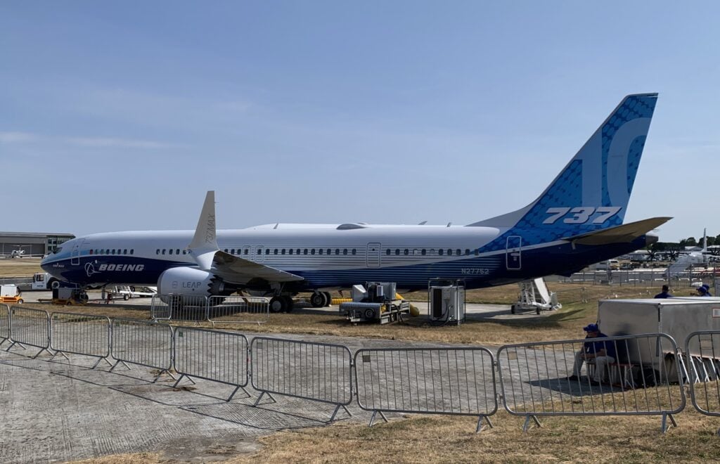 Boeing MAX 10 Farnborough 2022