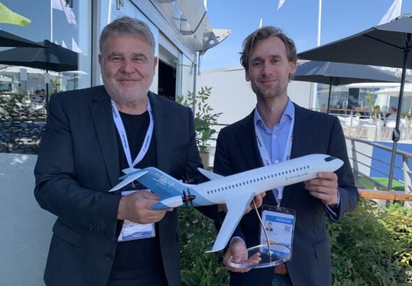 Martin Nüsseler and Jan Willem Heinen with the Maeve Jet in Paris 2025