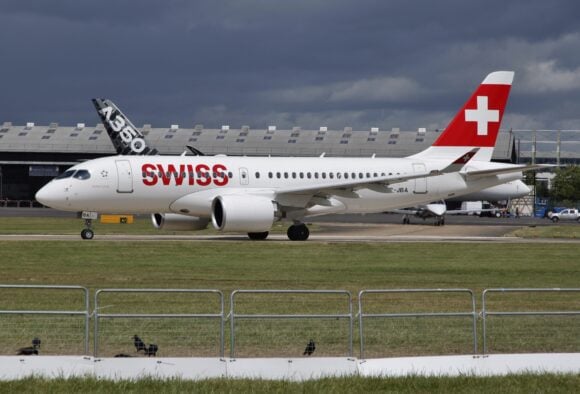 SWISS Bombardier CS100/Airbus A220-100 Farnborough 2016