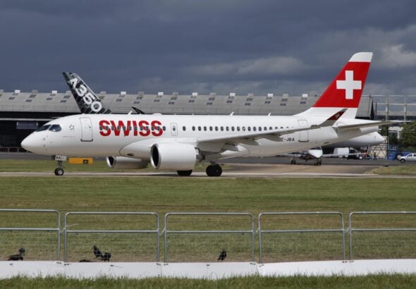 SWISS Bombardier CS100/Airbus A220-100 Farnborough 2016