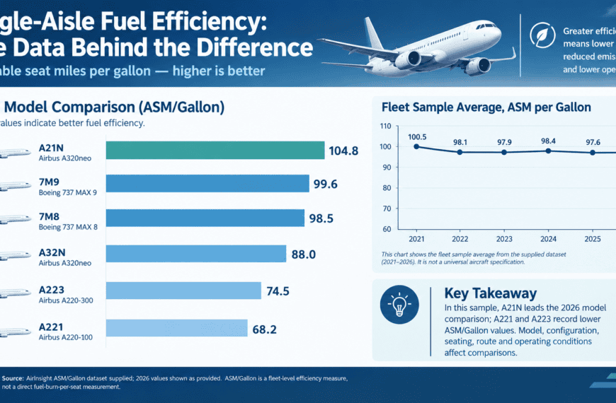 Single Aisle Fuel Efficiency Infographic